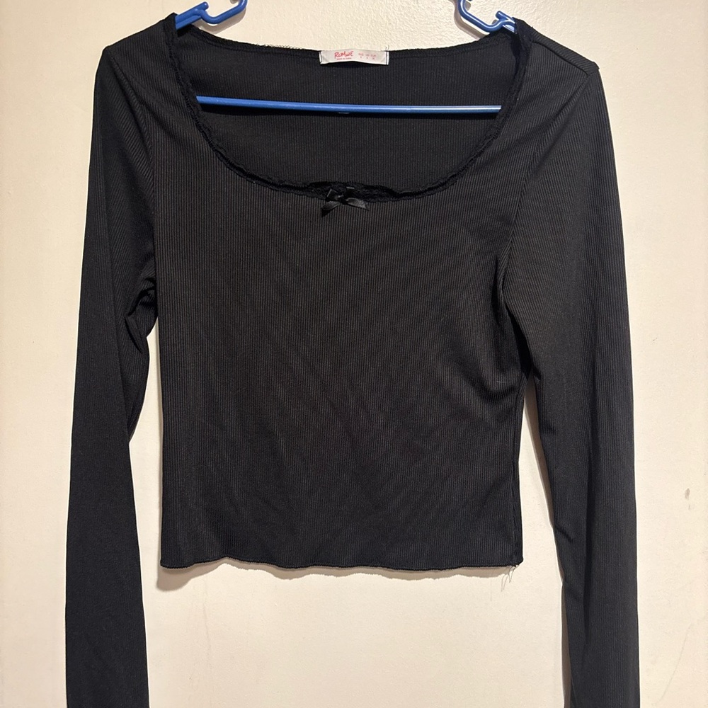 Black Long Sleeve Top